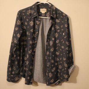 Unique Floral Pattern Casual Button Down